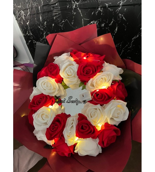 KIRMIZI GÜL AYNALI (SENİ SEVİYORUM) TEMALI